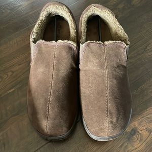 TEMPURPEDIC Jadin chocolate slippers mens size 15